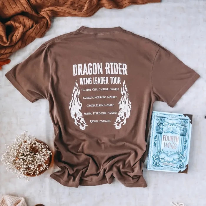 Fourth Wing Inspired: Wing Leader Tour Heavy Weight Tee Shirt