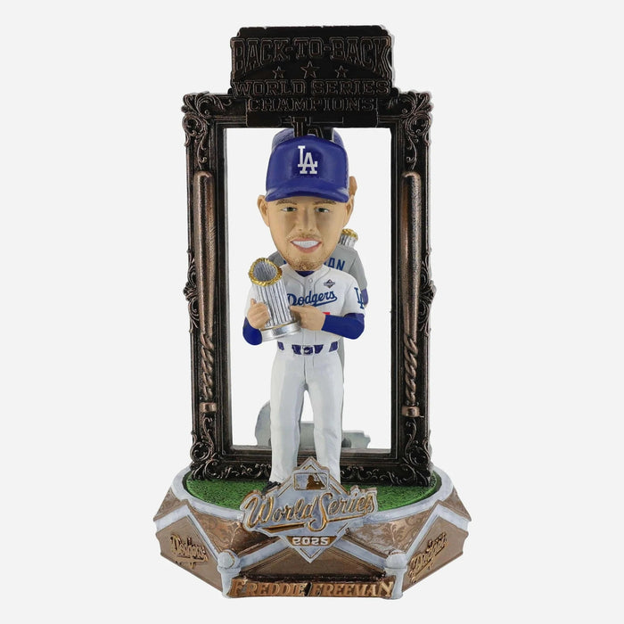 Freddie Freeman Los Angeles Dodgers 2025 Back To Back World Series Champions Dual Spinner MLB Bobblehead