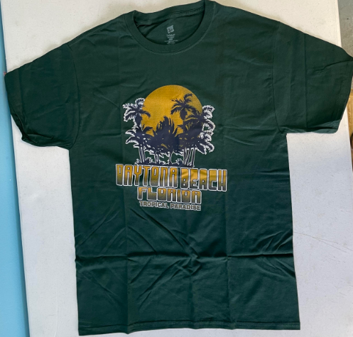 FS274 Green Daytona Beach Shirt SIZE Medium