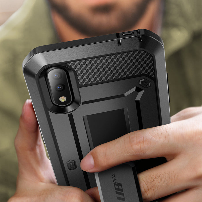 Galaxy A01 Unicorn Beetle Pro Rugged Holster Case-Black