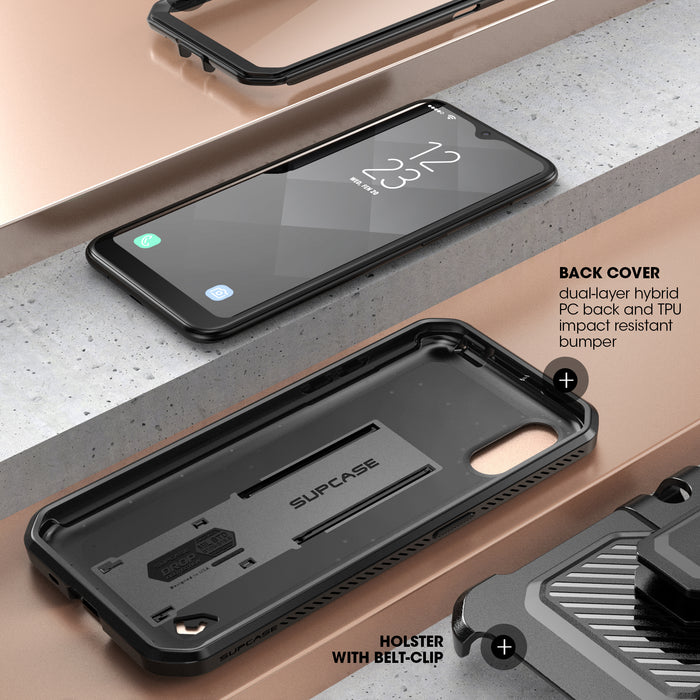 Galaxy A01 Unicorn Beetle Pro Rugged Holster Case-Black