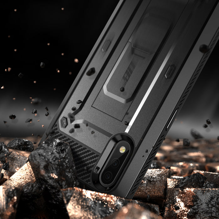 Galaxy A01 Unicorn Beetle Pro Rugged Holster Case-Black