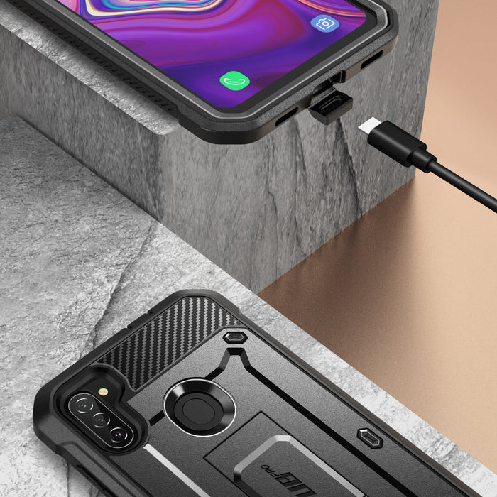 Galaxy A11 Unicorn Beetle Pro Rugged Holster Case-Black