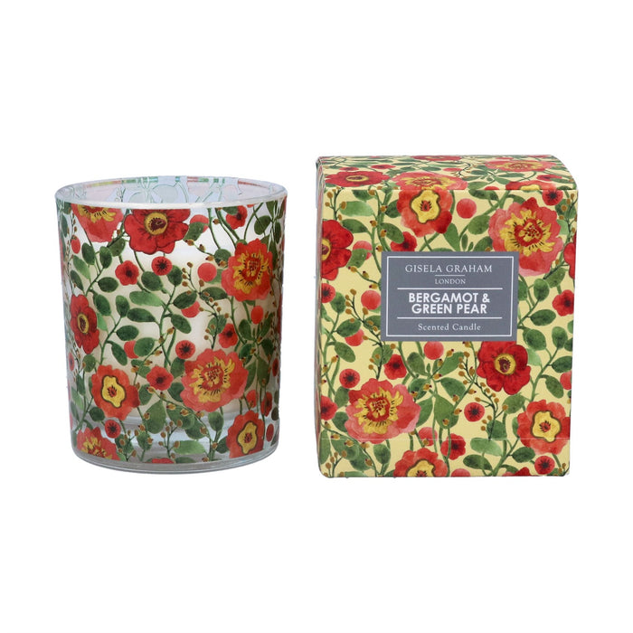 Gisela Graham Scented Candle Jar -  Bergamot & Green Pear