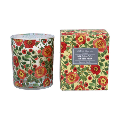 Gisela Graham Scented Candle Jar -  Bergamot & Green Pear