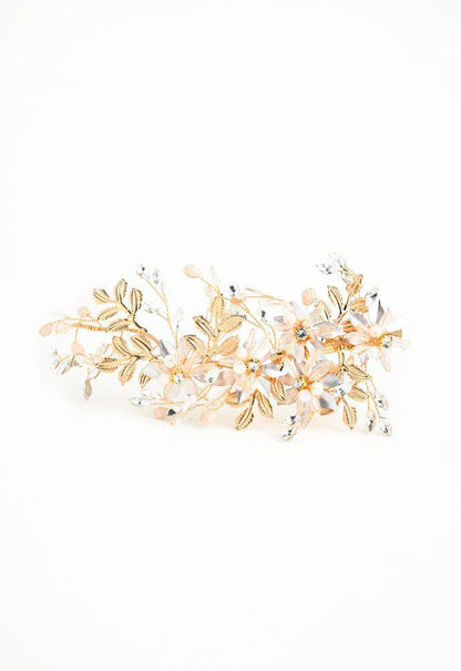 Gold Crystal and Zircon Hair Clip - Give Freedom to Women!