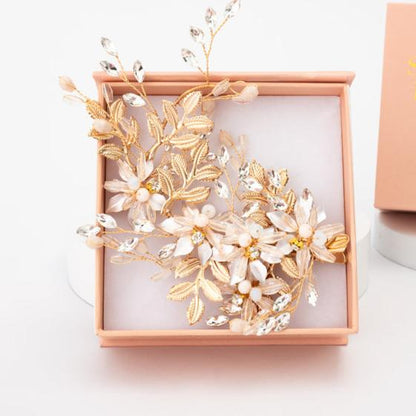 Gold Crystal and Zircon Hair Clip - Give Freedom to Women!