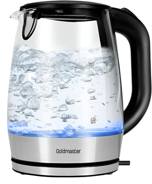 Gold Master Kettle, 1.7Lit, 2200Watts, Glass