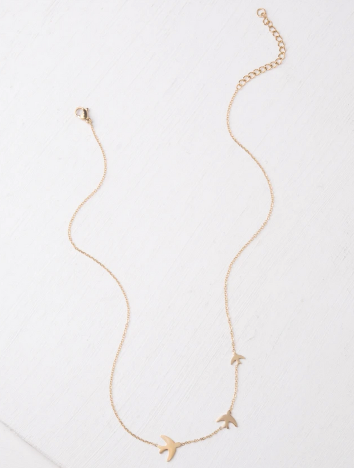 Gold Sparrow Necklace, Give freedom to exploited girls & women!