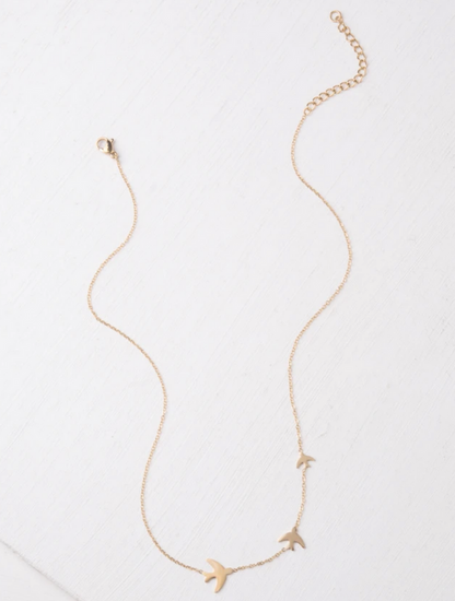 Gold Sparrow Necklace, Give freedom to exploited girls & women!