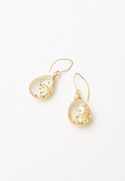 Gold Tear Drop Glass Earrings - Gives Freedom to Women!