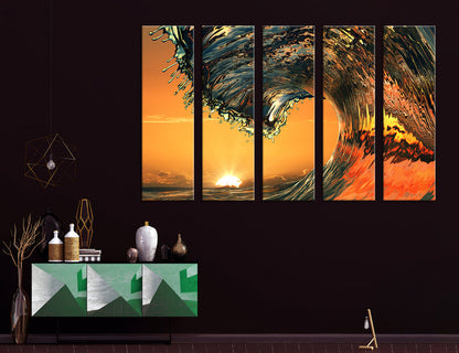 Golden Wave Canvas Print #7046