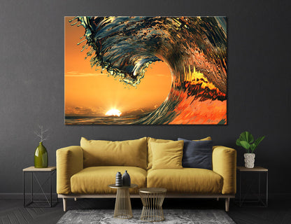 Golden Wave Canvas Print #7046