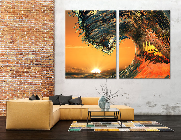Golden Wave Canvas Print #7046