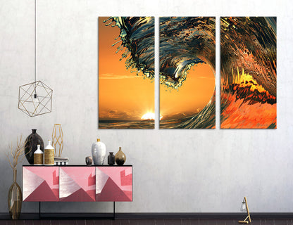 Golden Wave Canvas Print #7046