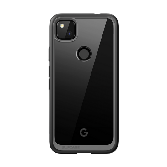 Google Pixel 4a (2020) Unicorn Beetle Style Clear Case-Black