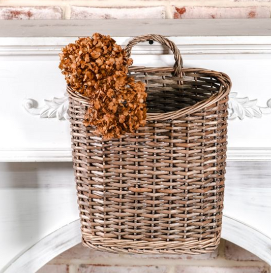 Grey Willow Hanging Basket