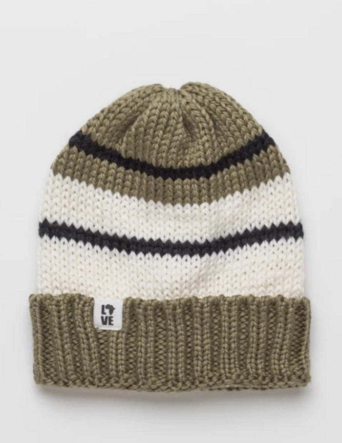 Hand Knit Striped Kids Beanie Hat-Fair Trade, Uganda