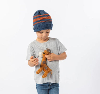 Hand Knit Striped Kids Beanie Hat-Fair Trade, Uganda