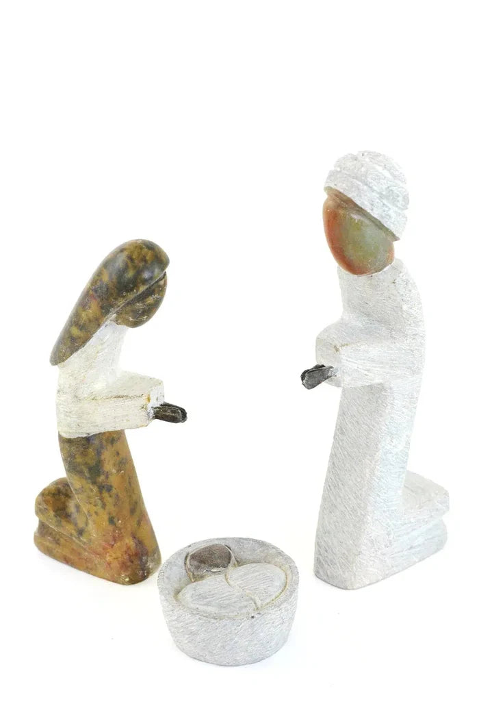 Handcrafted stone  Nativity Scene, Fair Trade from Zimbabwe