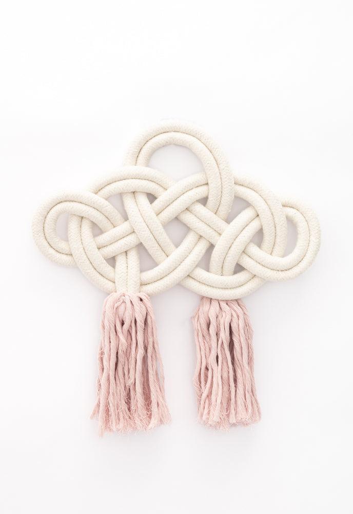 Handmade Infinity Knot Pink Wall Decor, Fair Trade, Saves Women!