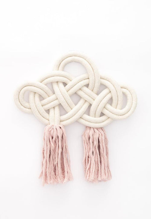 Handmade Infinity Knot Pink Wall Decor, Fair Trade, Saves Women!