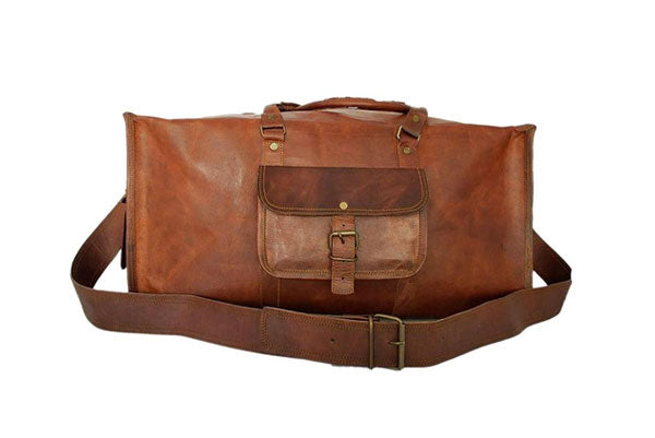 Leather duffle