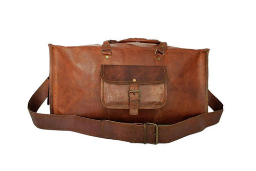 Leather duffle