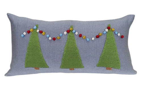 Handmade Three Tree Lumbar Christmas Pillow, Fair Trade, Armenia