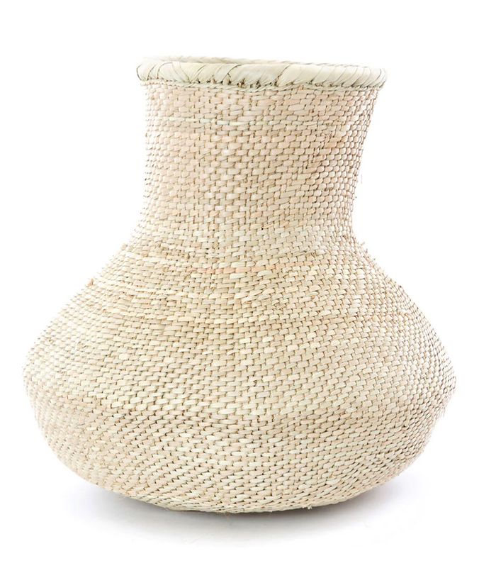 Handwoven Medium Binga Calabash Vase Basket from Zimbabwe, Fair Trade