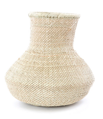Handwoven Medium Binga Calabash Vase Basket from Zimbabwe, Fair Trade