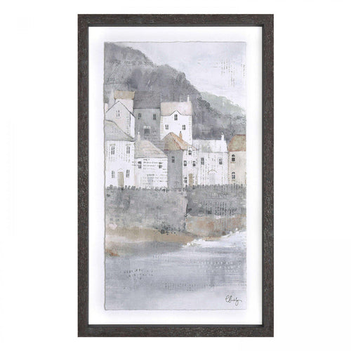 Hazy Shore Framed Print