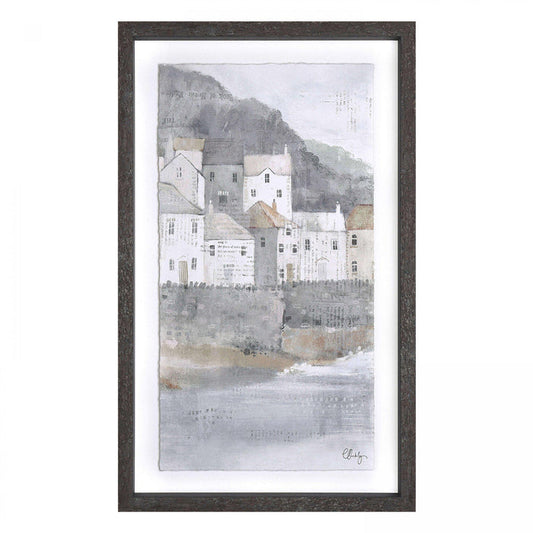 Hazy Shore Framed Print