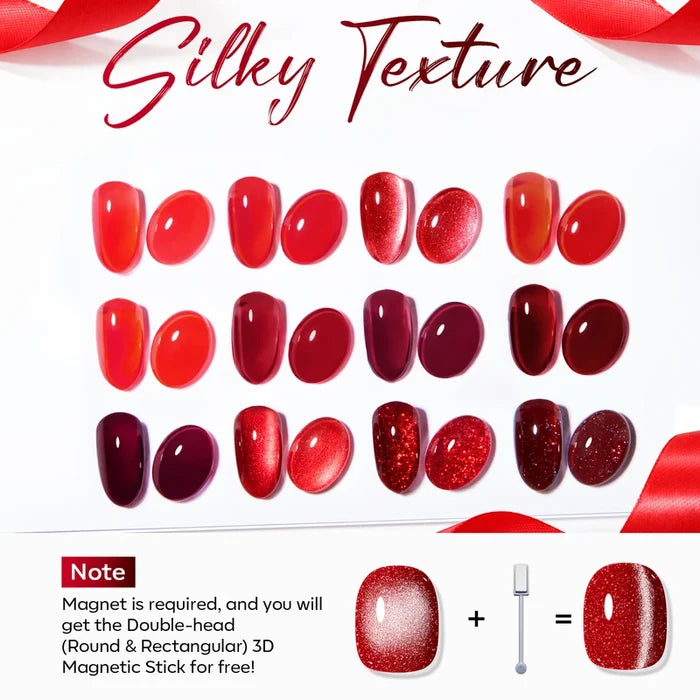Modelones Red Hema-free&Tpo-free Gel Nail Polish Set