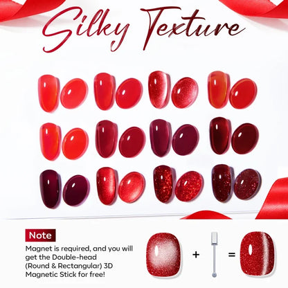 Modelones Red Hema-free&Tpo-free Gel Nail Polish Set