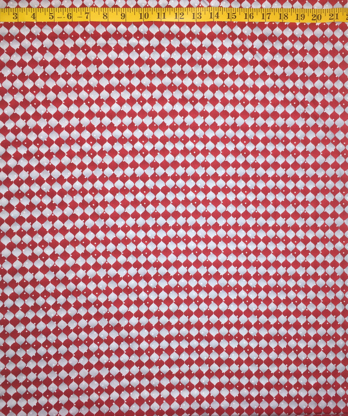 HOLIDAY CHEER 9688-98 RED & GREY HARLEQUIN CHECK