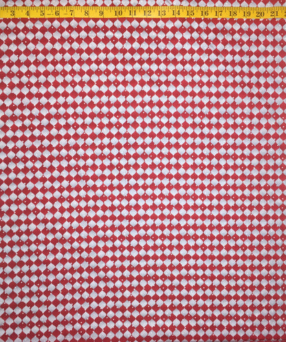HOLIDAY CHEER 9688-98 RED & GREY HARLEQUIN CHECK