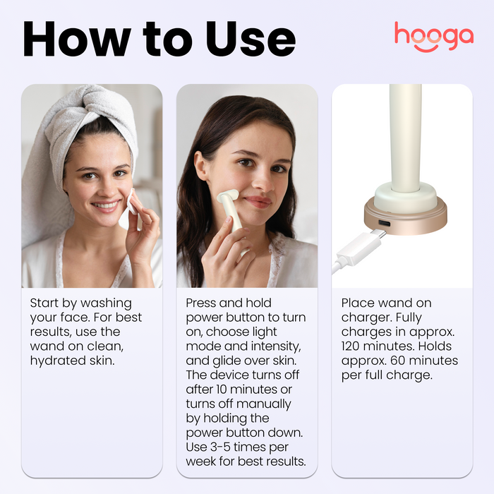 Hooga Facial Light Therapy Wand