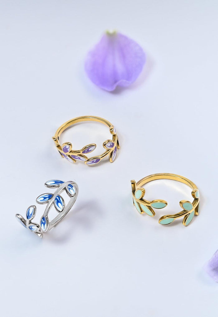 Hope Adjustable Gold Ring in Lavender, Supports Women