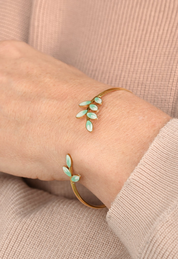 Hope Grows Bracelet in Mint, Supports Women Artisans