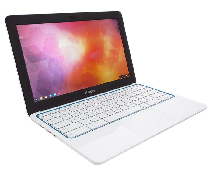 HP Chromebook 11 G1 White - Samsung Exynos 5250 Dual Core 1.70GHz 2GB RAM 16GB SSD 11.6" LED Screen WebCam Google Chrome OS - Coretek Computers