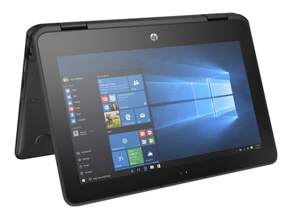 HP x360 G1 Touchscreen 2-in-1 Flip Design Laptop - Intel N3350 4GB RAM 64GB SSD WebCam 11.6" 1366X768 Windows 10 Pro - Coretek Computers