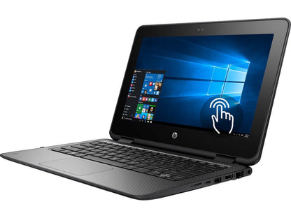 HP x360 G1 Touchscreen 2-in-1 Flip Design Laptop - Intel N3350 4GB RAM 64GB SSD WebCam 11.6" 1366X768 Windows 10 Pro - Coretek Computers