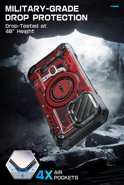 iPhone 15 Pro Max 6.7 inch Unicorn Beetle MAG XT MagSafe Case- Red Circuit