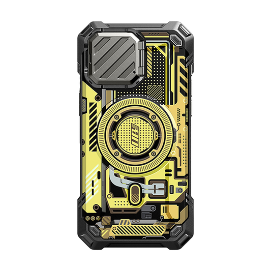 iPhone 15 Pro Max 6.7 inch Unicorn Beetle MAG XT MagSafe Case- Yellow Circuit