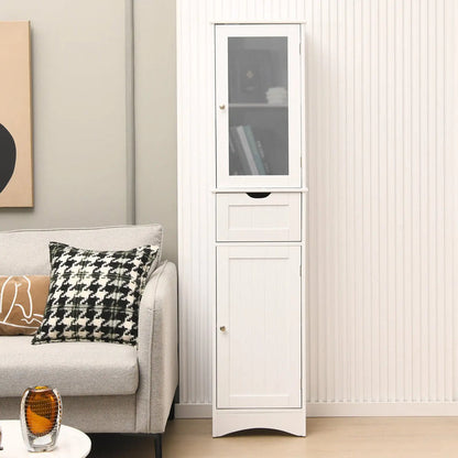 Jaime Freestanding Bathroom Linen Cabinet Canva Home