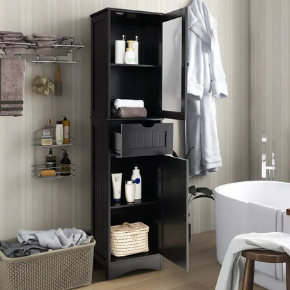 Jaime Freestanding Bathroom Linen Cabinet Canva Home