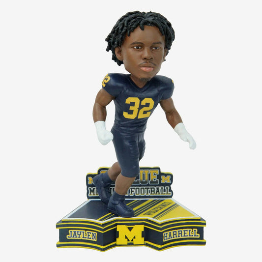 Jaylen Harrell Michigan Wolverines Football Blue Student Athlete Bobblehead