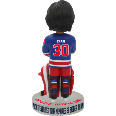 Jim Craig USA Hockey Miracle on Ice 1980 Gold Medal Blue Jersey Bobblehead