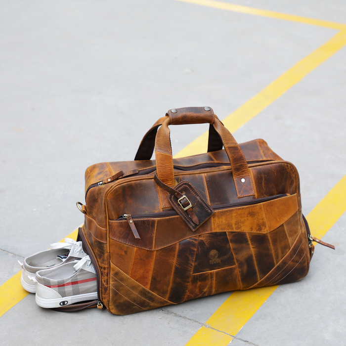 leather travel duffle